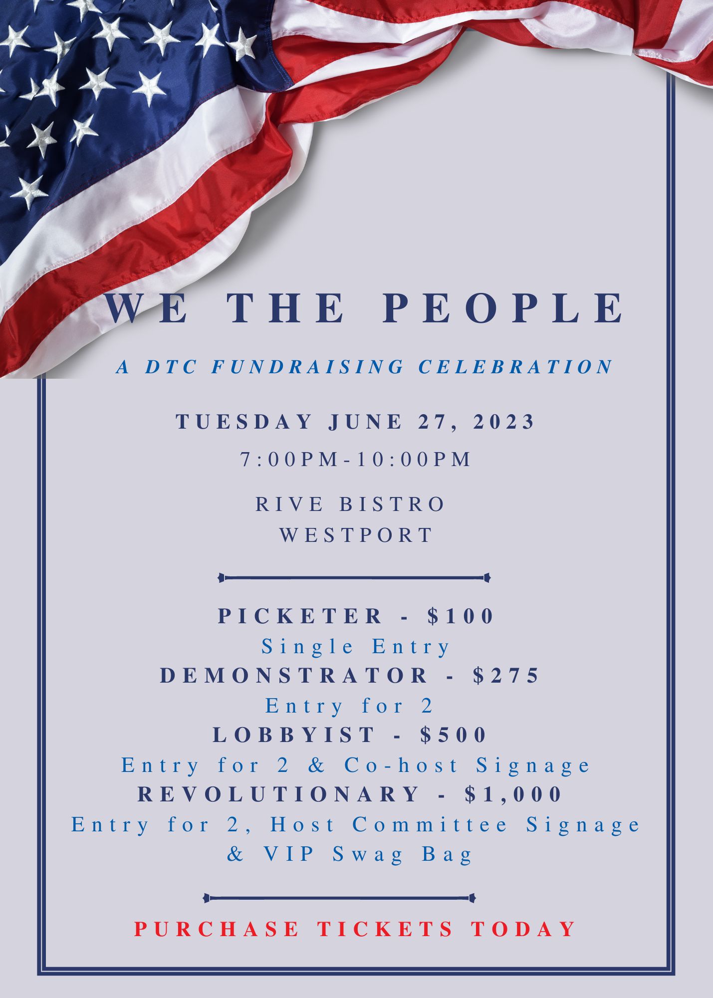 Invite for summer fundraiser